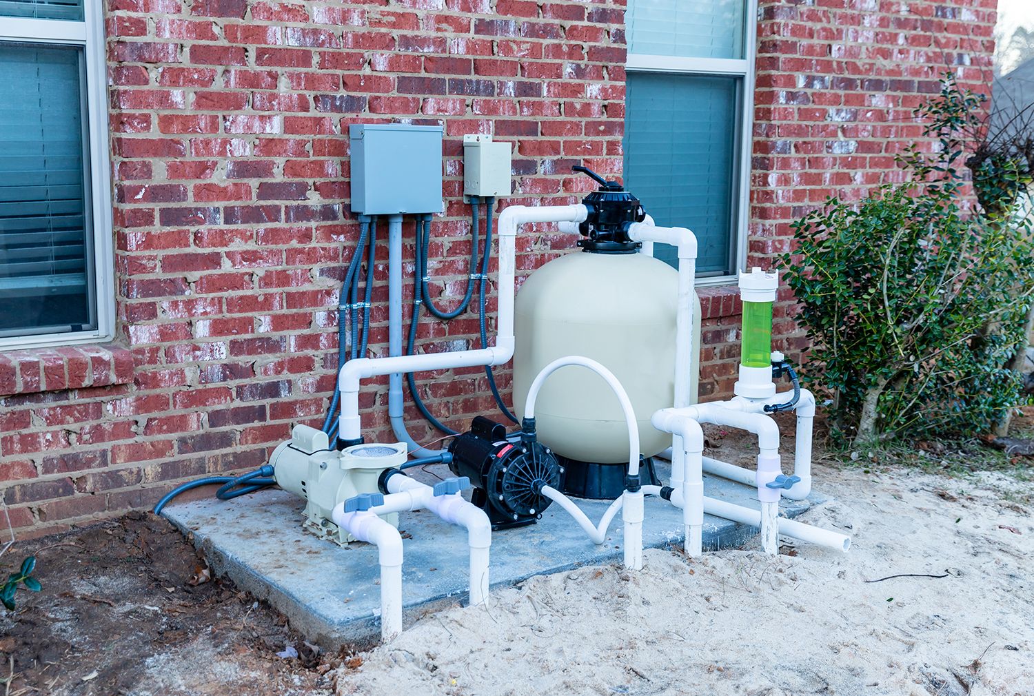 Pool filtration equipment inspected as part of professional Napa area pool care
